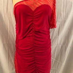 Vintage Eier Red Mini Dress / Long Top
